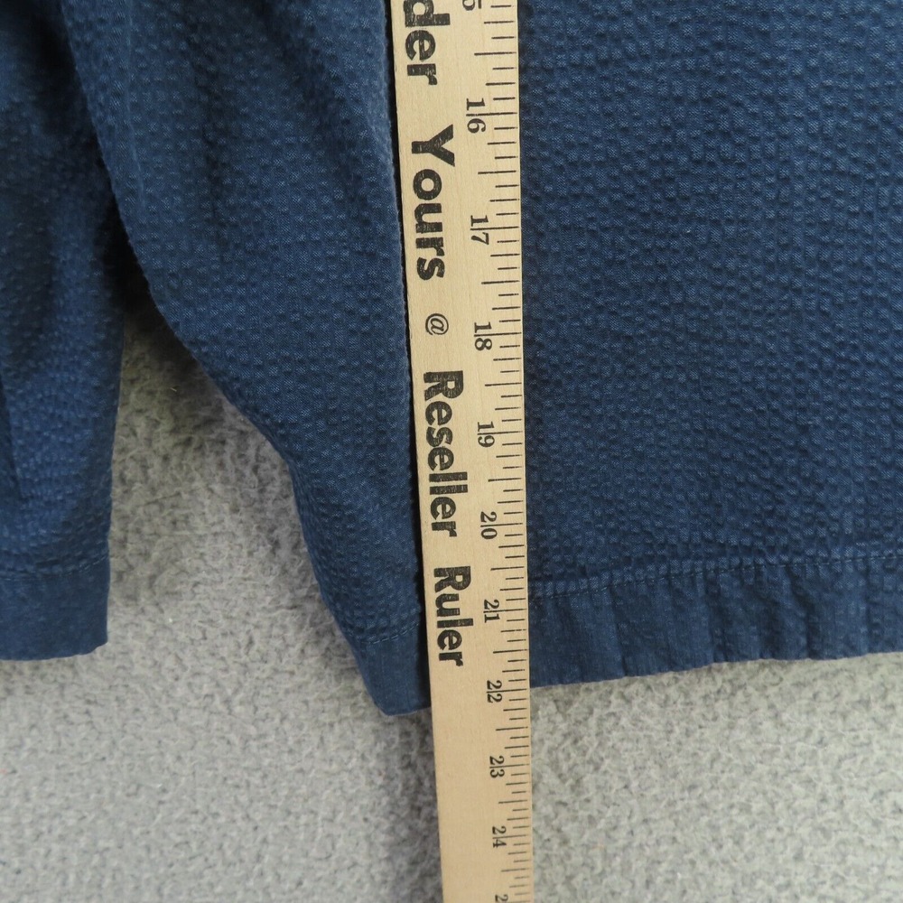 Brooks Brothers Shorts Mens 4 Blue Solid Seersucker Cotton Flat Front - Picture 9 of 10